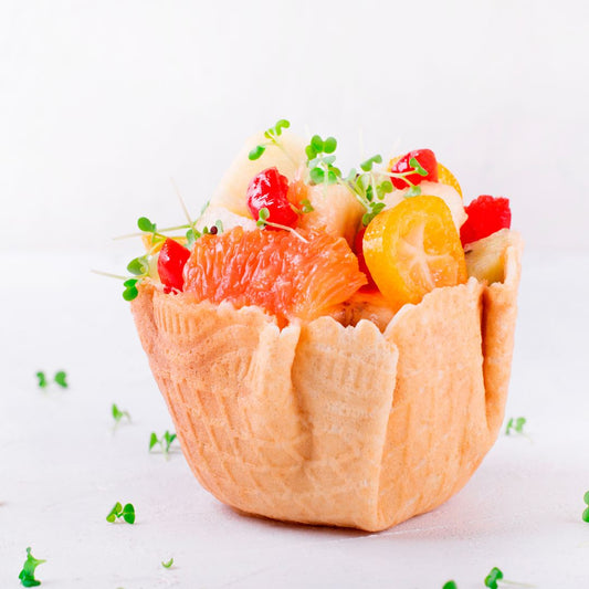 Tulipas de barquillo para postres