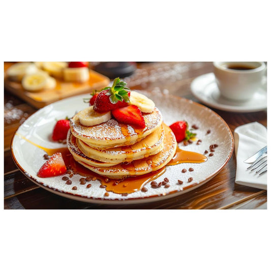 Pancakes americanos con frutas