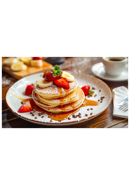 Pancakes americanos con frutas