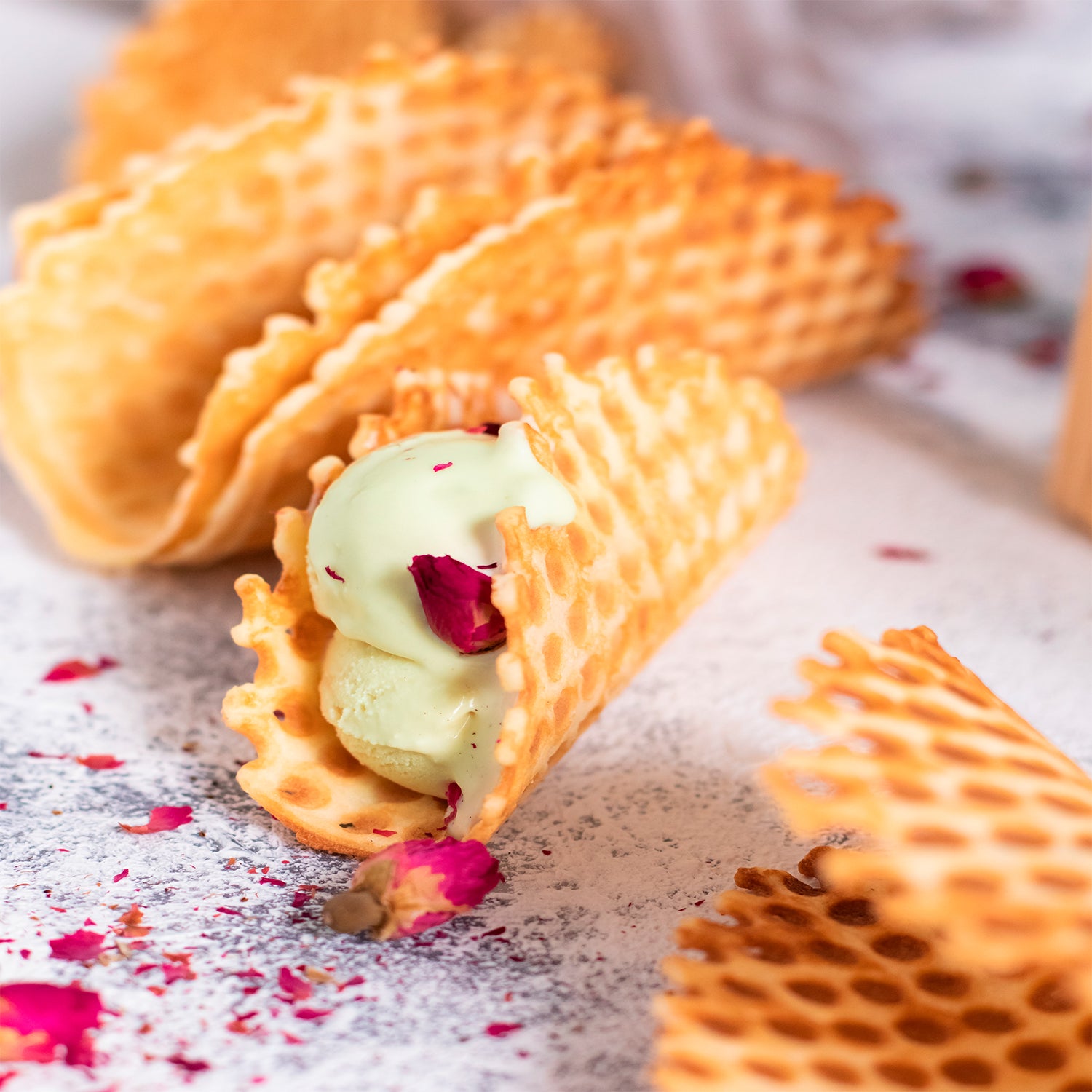 Sartén especial La Soluzione para barquillos dulces y postres