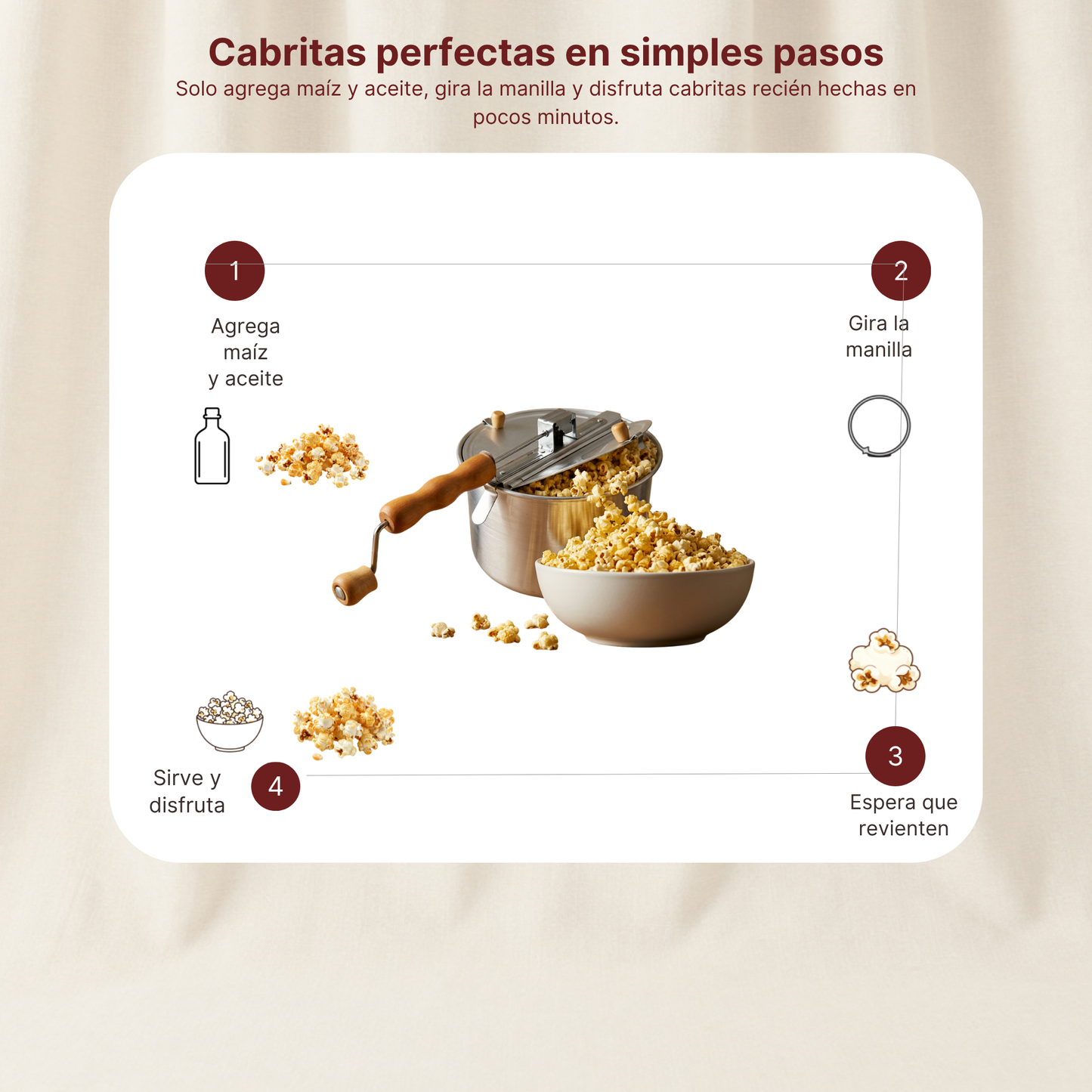 Olla para cabritas- Pop Corn  La Soluzione