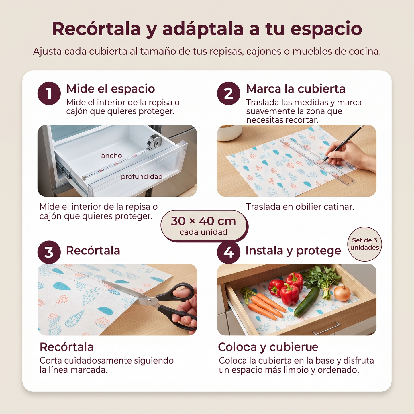 Cubierta Protectora para Refrigerador La Soluzione – Set 3 Unidades