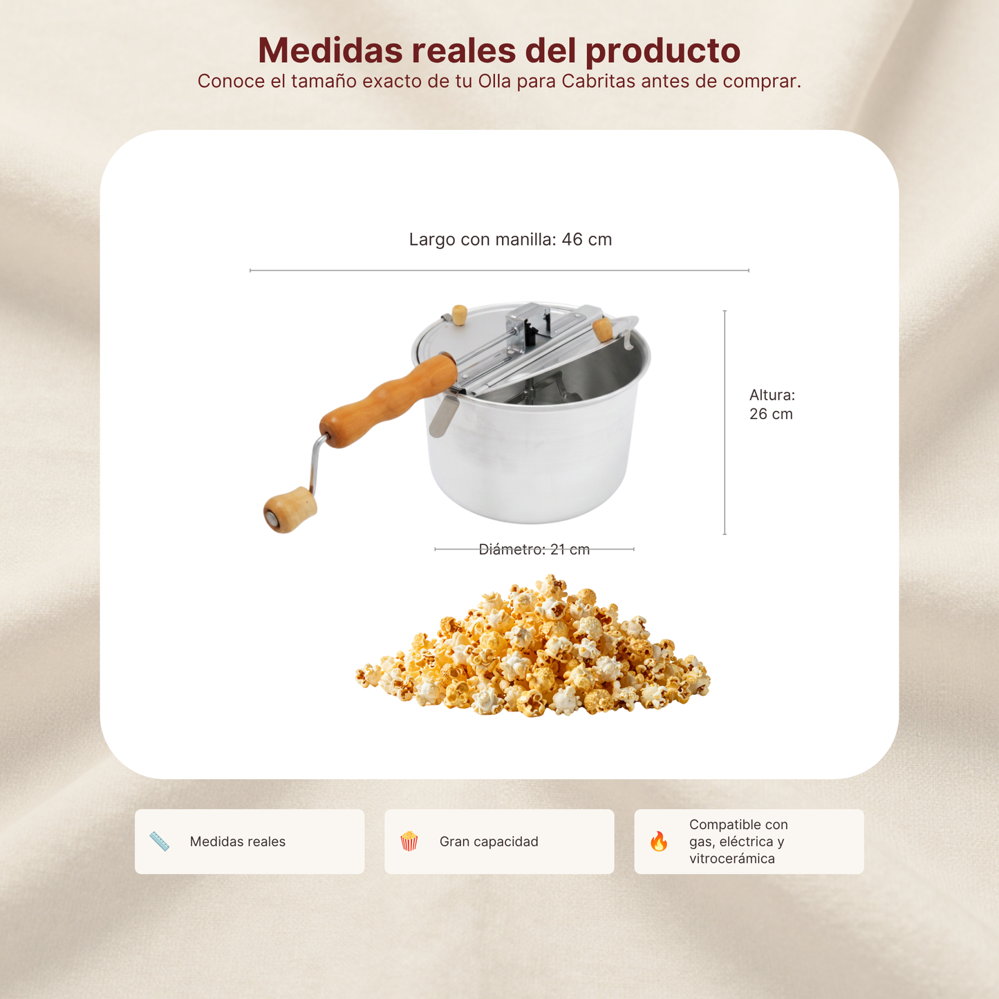 Olla para cabritas- Pop Corn  La Soluzione