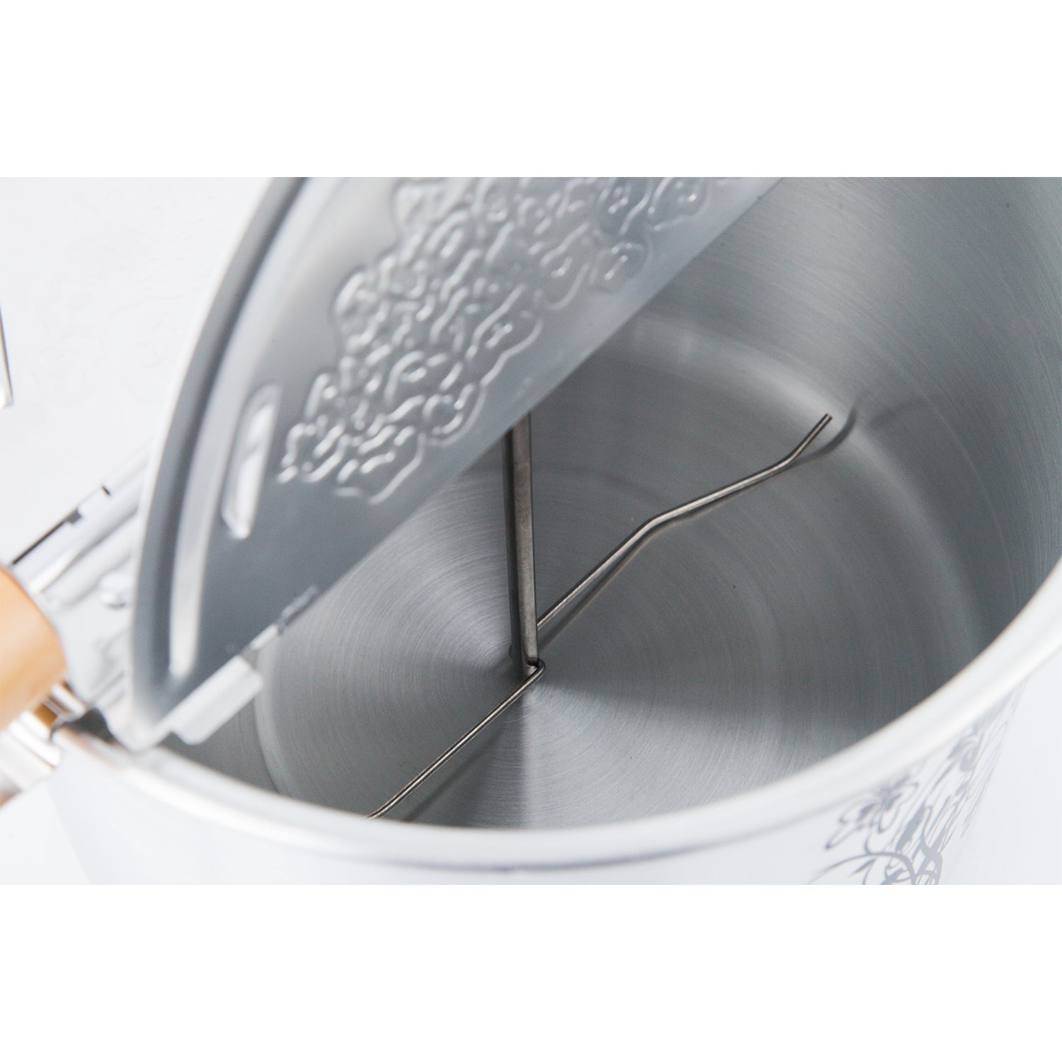 Olla La Soluzione para cabritas con tapa giratoria, ideal para hacer popcorn en casa