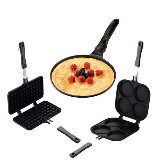 Set de sartenes La Soluzione para panqueques, pancakes y waffles