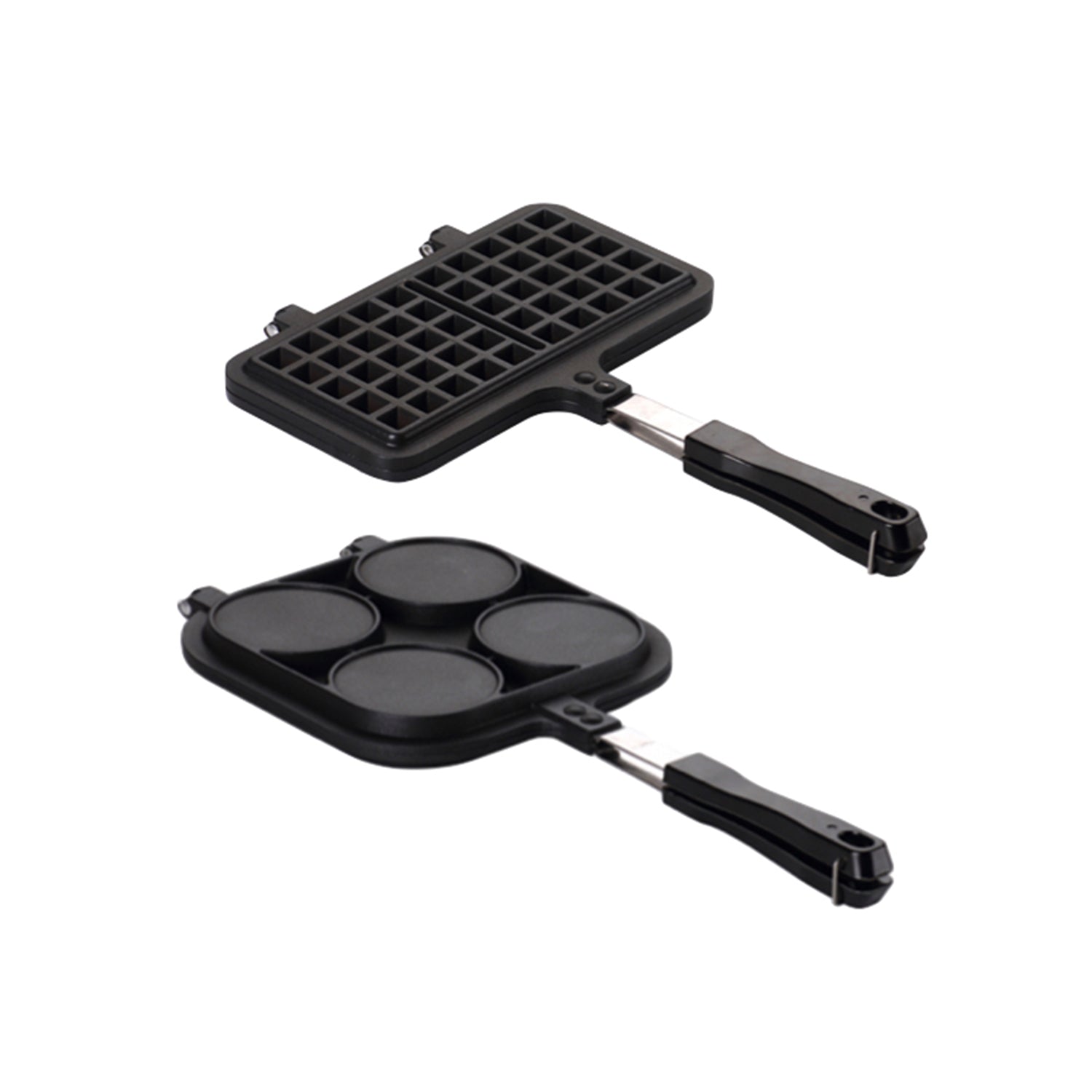 Juego de sartenes La Soluzione para preparar waffles crocantes y pancakes esponjosos