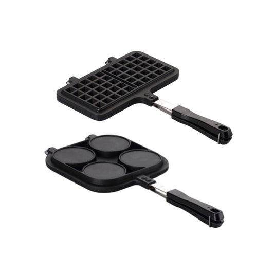 Juego de sartenes La Soluzione para preparar waffles crocantes y pancakes esponjosos